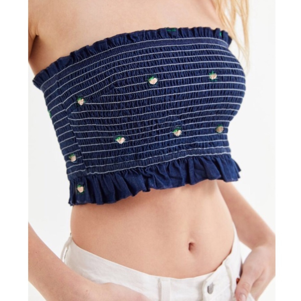 NEW UO Rosie Ruffle Cropped Tube Top